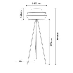 Amar Lampa Podłogowa 1xE27 Max.40W Czarny/Grafitowy-Szary-Biały