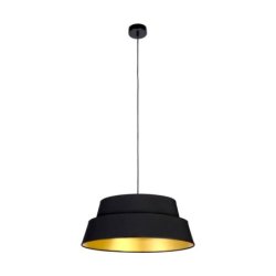 Preto Gold Lampa Wisząca 1xE27 Max.60W Czarny/Czarny/Czarny-Złoty