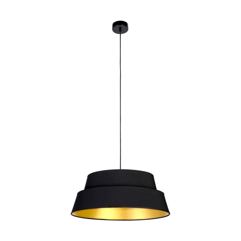 Preto Gold Lampa Wisząca 1xE27 Max.60W Czarny/Czarny/Czarny-Złoty