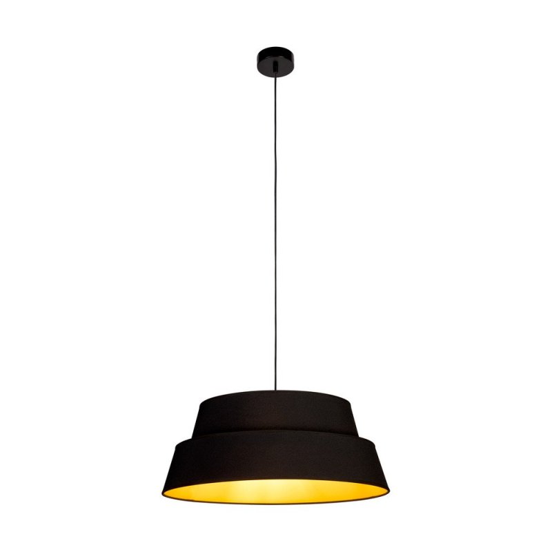 Preto Gold Lampa Wisząca 1xE27 Max.60W Czarny/Czarny/Czarny-Złoty