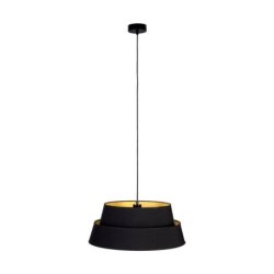 Preto Gold Lampa Wisząca 1xE27 Max.60W Czarny/Czarny/Czarny-Złoty