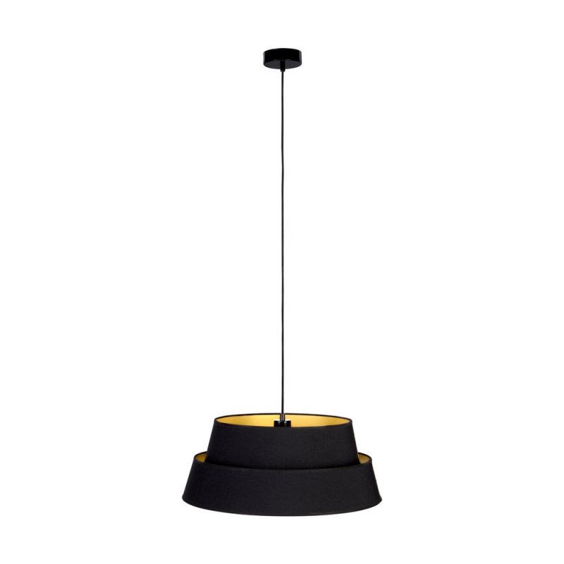 Preto Gold Lampa Wisząca 1xE27 Max.60W Czarny/Czarny/Czarny-Złoty