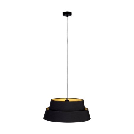 Preto Gold Lampa Wisząca 1xE27 Max.60W Czarny/Czarny/Czarny-Złoty