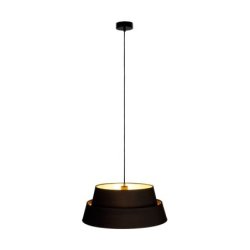 Preto Gold Lampa Wisząca 1xE27 Max.60W Czarny/Czarny/Czarny-Złoty