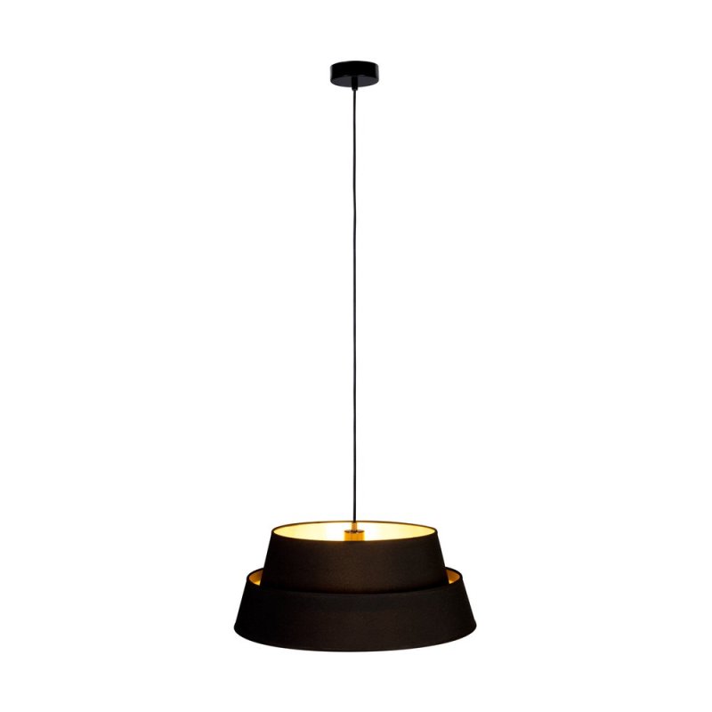 Preto Gold Lampa Wisząca 1xE27 Max.60W Czarny/Czarny/Czarny-Złoty