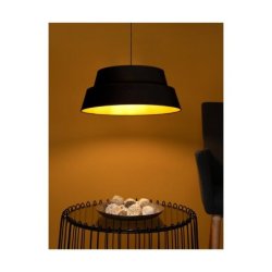 Preto Gold Lampa Wisząca 1xE27 Max.60W Czarny/Czarny/Czarny-Złoty