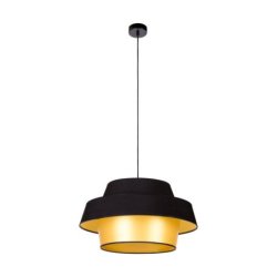 Preto Gold Lampa Wisząca 1xE27 Max.60W Czarny/Czarny/Czarny-Złoty