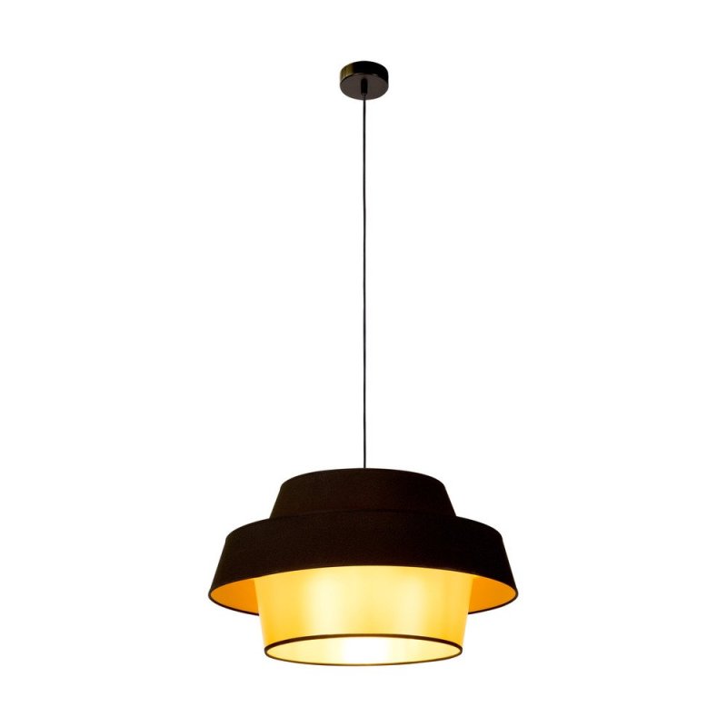 Preto Gold Lampa Wisząca 1xE27 Max.60W Czarny/Czarny/Czarny-Złoty