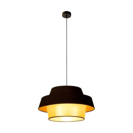 Preto Gold Lampa Wisząca 1xE27 Max.60W Czarny/Czarny/Czarny-Złoty