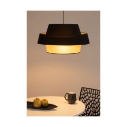 Preto Gold Lampa Wisząca 1xE27 Max.60W Czarny/Czarny/Czarny-Złoty