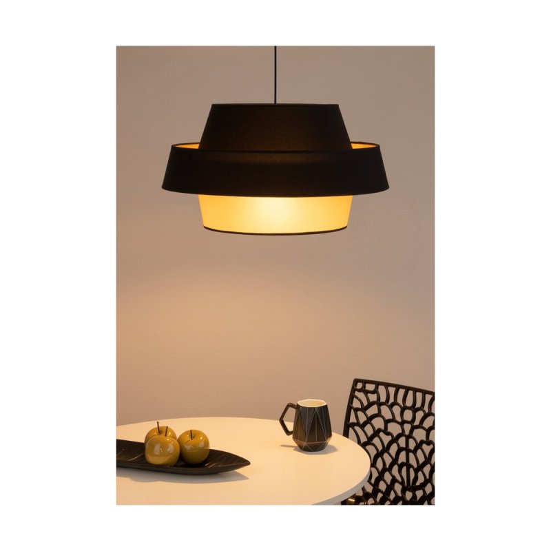Preto Gold Lampa Wisząca 1xE27 Max.60W Czarny/Czarny/Czarny-Złoty