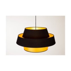 Preto Gold Lampa Wisząca 1xE27 Max.60W Czarny/Czarny/Czarny-Złoty