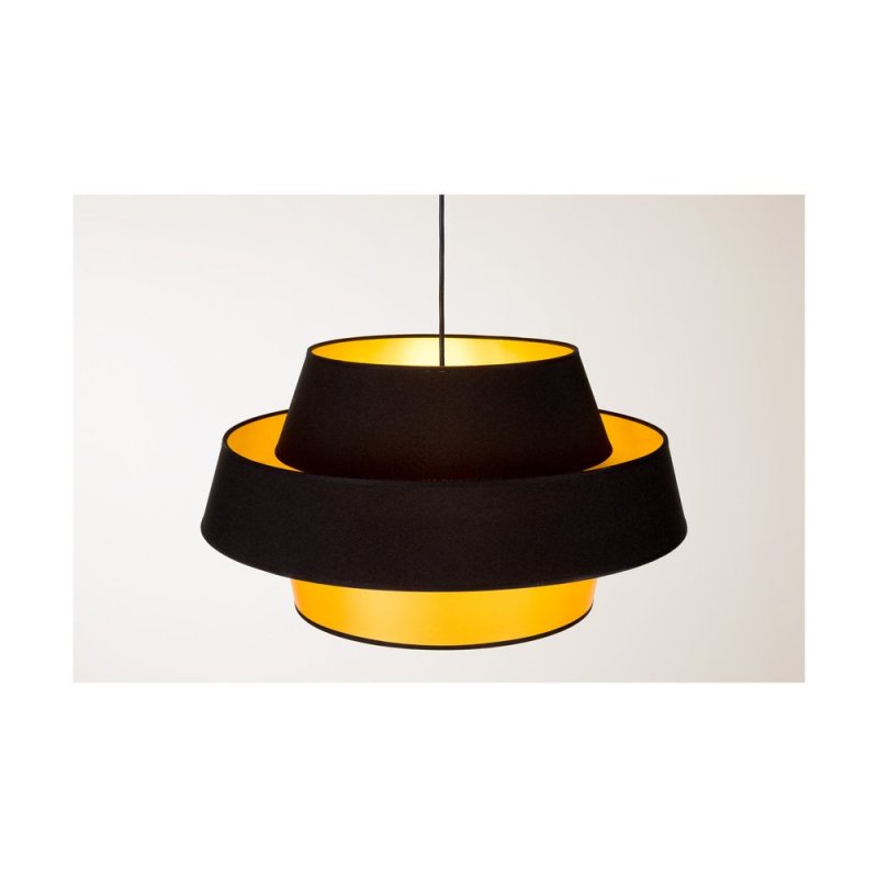 Preto Gold Lampa Wisząca 1xE27 Max.60W Czarny/Czarny/Czarny-Złoty