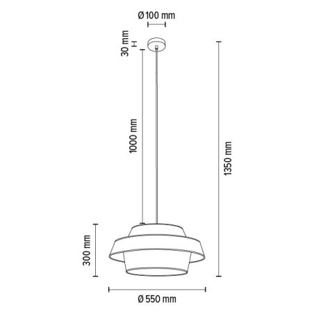 Preto Gold Lampa Wisząca 1xE27 Max.60W Czarny/Czarny/Czarny-Złoty