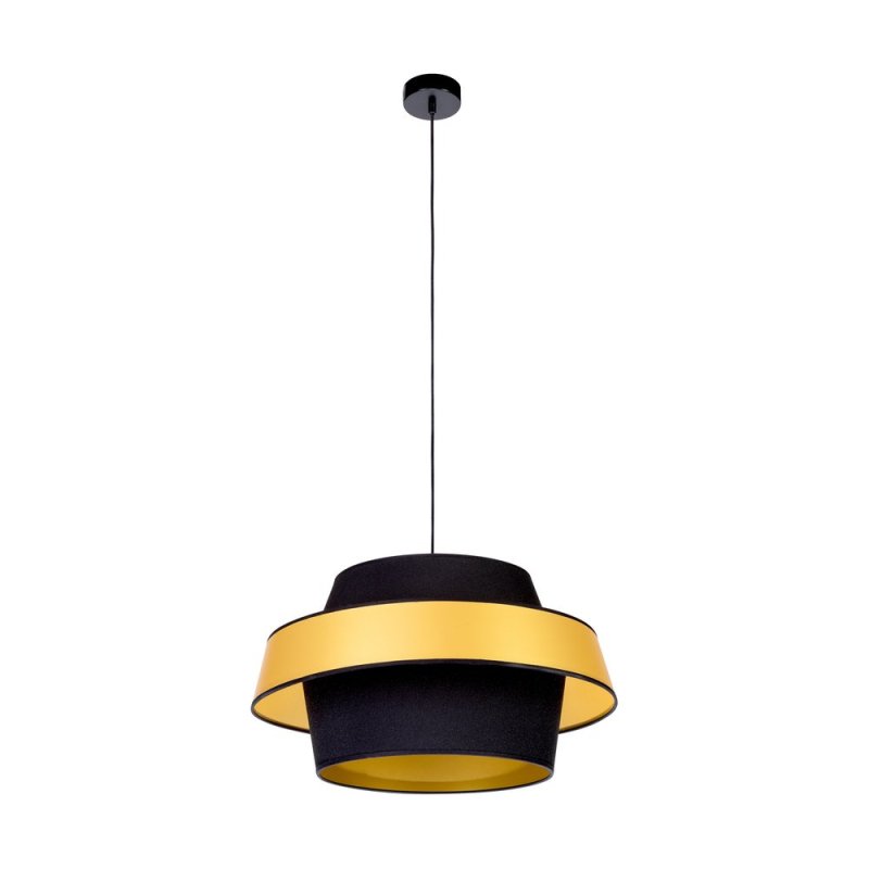 Preto Gold Lampa Wisząca 1xE27 Max.60W Czarny/Czarny/Czarny-Złoty