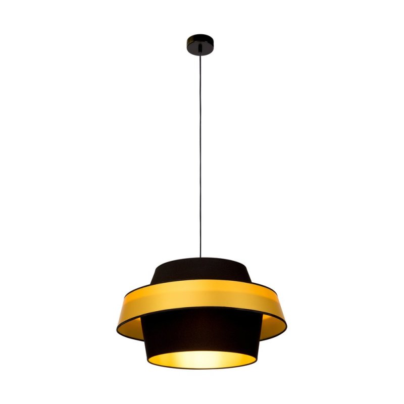 Preto Gold Lampa Wisząca 1xE27 Max.60W Czarny/Czarny/Czarny-Złoty
