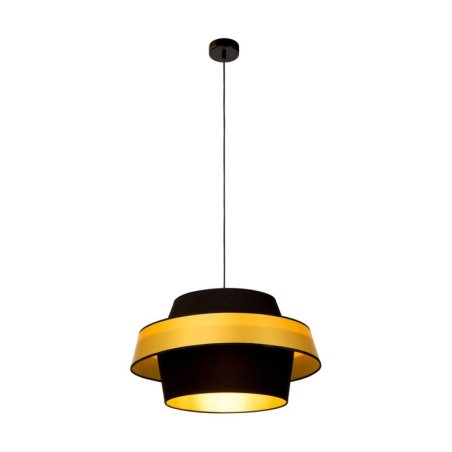 Preto Gold Lampa Wisząca 1xE27 Max.60W Czarny/Czarny/Czarny-Złoty