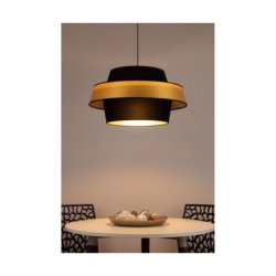 Preto Gold Lampa Wisząca 1xE27 Max.60W Czarny/Czarny/Czarny-Złoty