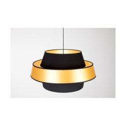 Preto Gold Lampa Wisząca 1xE27 Max.60W Czarny/Czarny/Czarny-Złoty