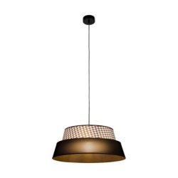 Preto Pepito Lampa Wisząca 1xE27 Max.60W Czarny/Czarny/Pepitka-Czarny