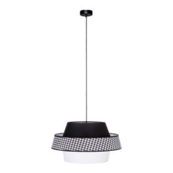 Preto Pepito Lampa Wisząca 1xE27 Max.60W Czarny/Czarny/Pepitka-Czarny-Biały