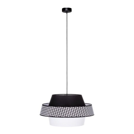 Preto Pepito Lampa Wisząca 1xE27 Max.60W Czarny/Czarny/Pepitka-Czarny-Biały