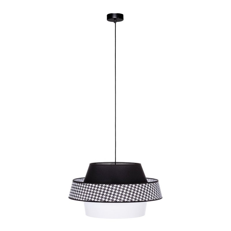 Preto Pepito Lampa Wisząca 1xE27 Max.60W Czarny/Czarny/Pepitka-Czarny-Biały