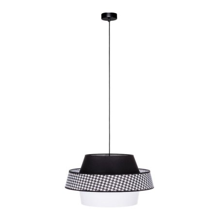 Preto Pepito Lampa Wisząca 1xE27 Max.60W Czarny/Czarny/Pepitka-Czarny-Biały