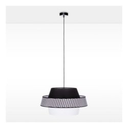 Preto Pepito Lampa Wisząca 1xE27 Max.60W Czarny/Czarny/Pepitka-Czarny-Biały
