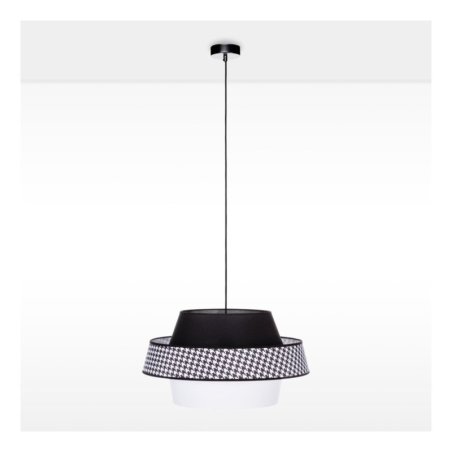 Preto Pepito Lampa Wisząca 1xE27 Max.60W Czarny/Czarny/Pepitka-Czarny-Biały