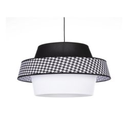 Preto Pepito Lampa Wisząca 1xE27 Max.60W Czarny/Czarny/Pepitka-Czarny-Biały