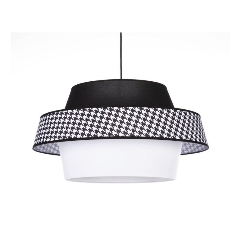 Preto Pepito Lampa Wisząca 1xE27 Max.60W Czarny/Czarny/Pepitka-Czarny-Biały