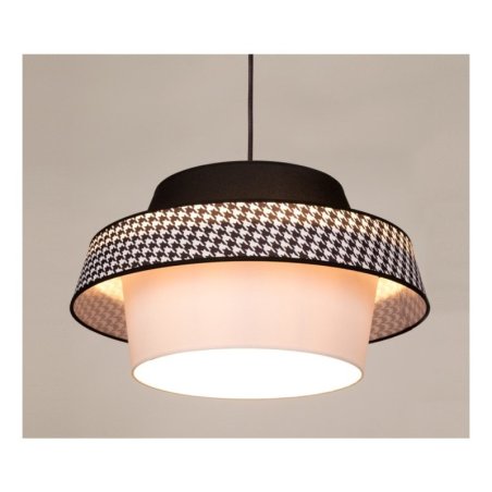 Preto Pepito Lampa Wisząca 1xE27 Max.60W Czarny/Czarny/Pepitka-Czarny-Biały