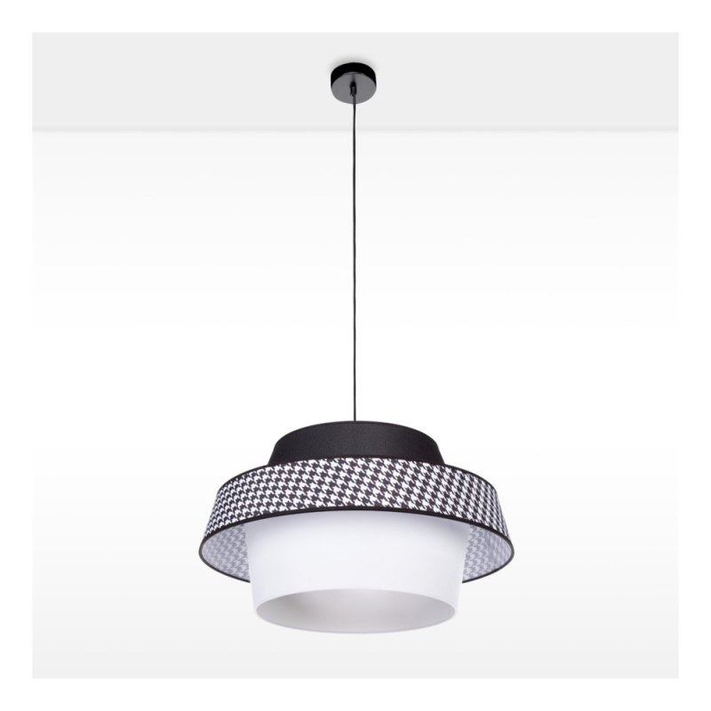 Preto Pepito Lampa Wisząca 1xE27 Max.60W Czarny/Czarny/Pepitka-Czarny-Biały