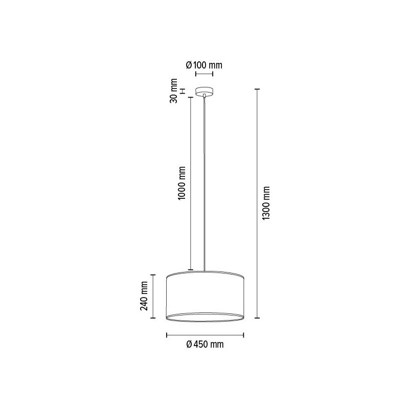 Vert Lampa Wisząca 1xE27 Max.60W Czarny/Czarny/Multikolor