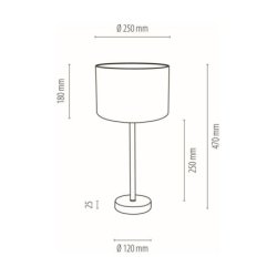 Paon Lampa Stołowa 1xE27 Max.40W Czarny/Multikolor