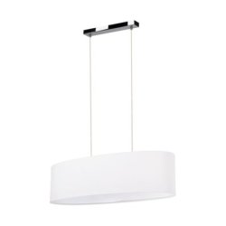 Dove Lampa Wisząca 2xE27 Max.40W Chrom/Transparentny PVC/Biały