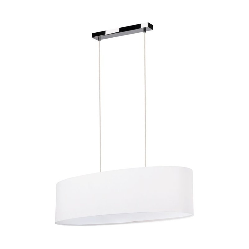 Dove Lampa Wisząca 2xE27 Max.40W Chrom/Transparentny PVC/Biały