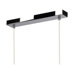 Dove Lampa Wisząca 2xE27 Max.40W Chrom/Transparentny PVC/Biały