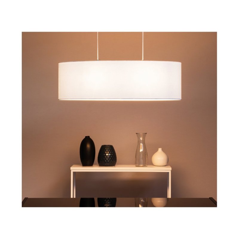 Dove Lampa Wisząca 2xE27 Max.40W Chrom/Transparentny PVC/Biały