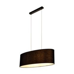 Dove Lampa Wisząca 2xE27 Max.40W Czarny/Transparentny PVC/Czarny