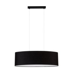 Dove Lampa Wisząca 2xE27 Max.40W Czarny/Transparentny PVC/Czarny