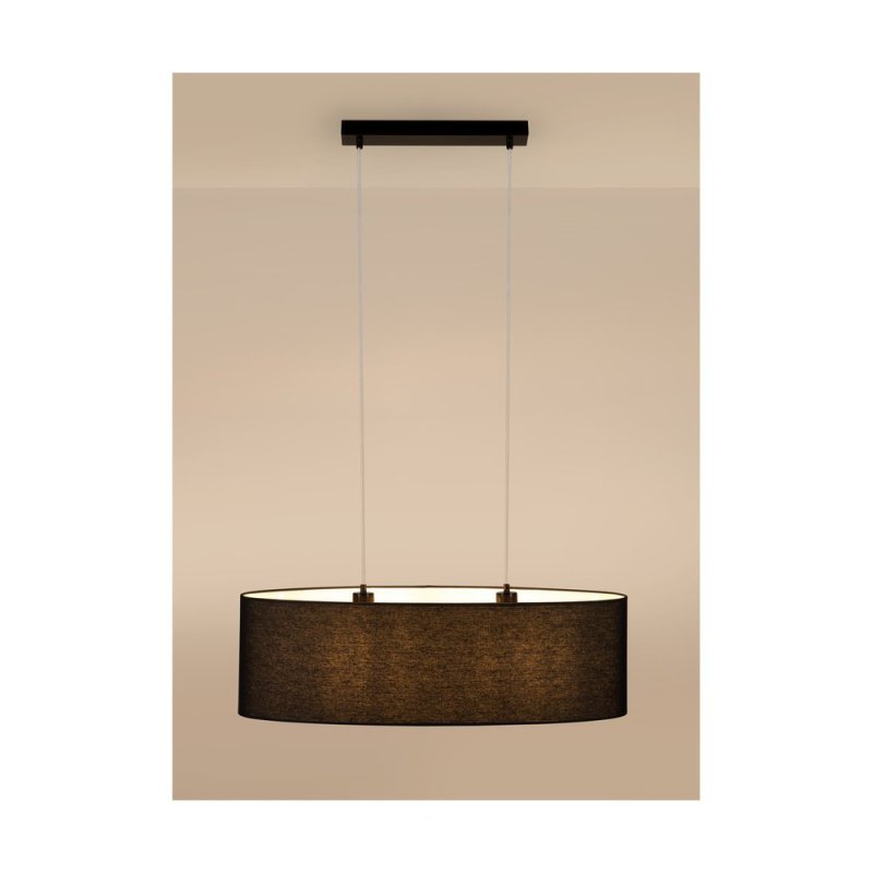 Dove Lampa Wisząca 2xE27 Max.40W Czarny/Transparentny PVC/Czarny