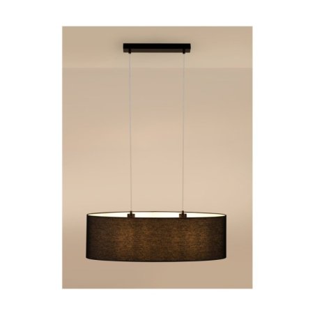 Dove Lampa Wisząca 2xE27 Max.40W Czarny/Transparentny PVC/Czarny