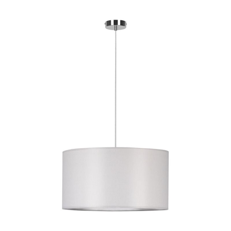 Dove Lampa Wisząca 1xE27 Max.60W Chrom/Transparentny PVC/Szary