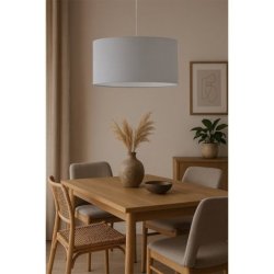 Dove Lampa Wisząca 1xE27 Max.60W Chrom/Transparentny PVC/Szary