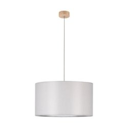 Dove Lampa Wisząca 1xE27 Max.60W Dąb Olejowany/Transparentny PVC/Szary