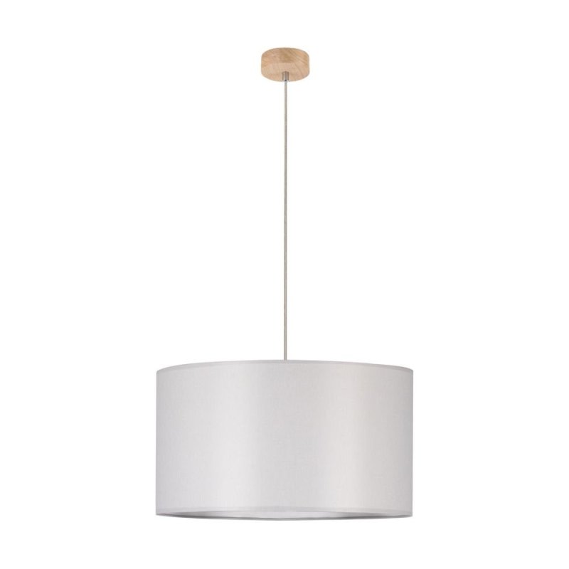 Dove Lampa Wisząca 1xE27 Max.60W Dąb Olejowany/Transparentny PVC/Szary