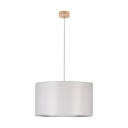 Dove Lampa Wisząca 1xE27 Max.60W Dąb Olejowany/Transparentny PVC/Szary