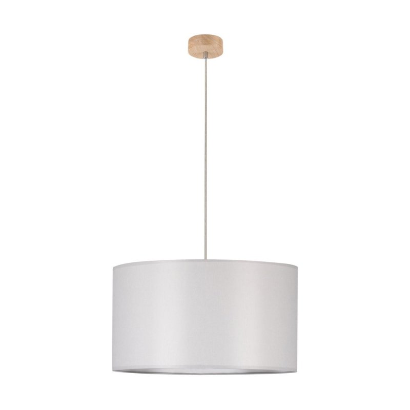 Dove Lampa Wisząca 1xE27 Max.60W Dąb Olejowany/Transparentny PVC/Szary